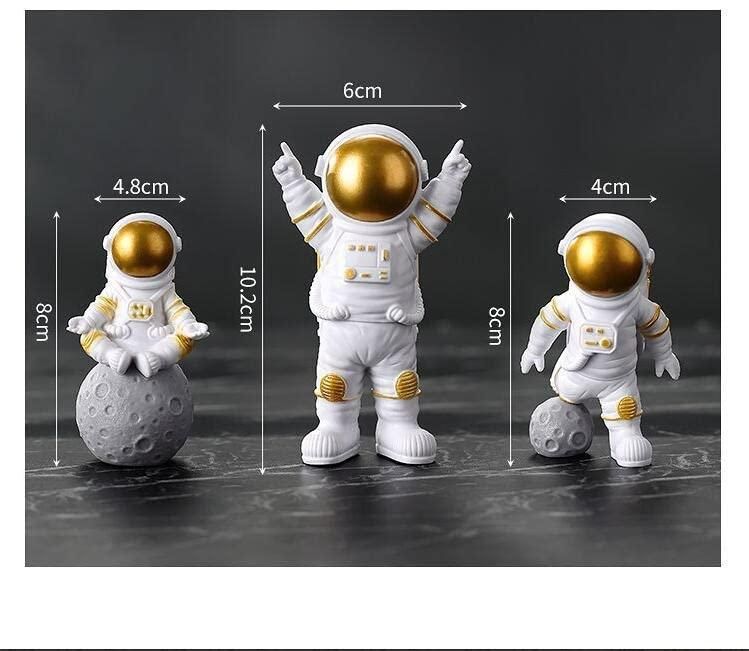 Astronaut Spaceman Statue (Set of 3) - Golden